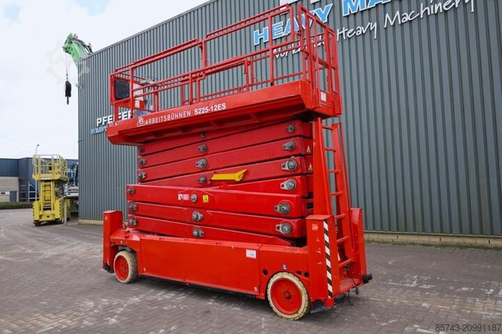 Scissor lift PB Lifttechnik S225-12ES Electric, 22.5m Working Height, 450kg Ca
