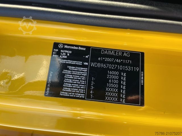 LKW mit Pritsche (offen) MERCEDES-BENZ Atego 1523 L /  AC/ Atlas AK 88.3 + Funk+5/6 Kr.