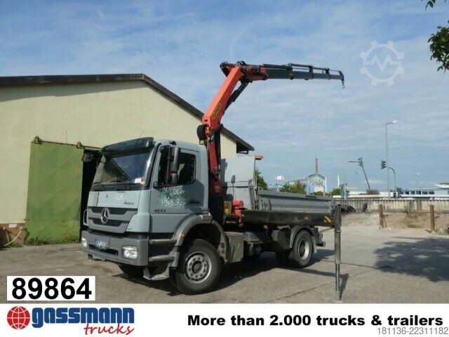 Kipper LKW Mercedes-Benz Axor 1833 4x2, Kran Palfinger PK 18002-EH, Funk