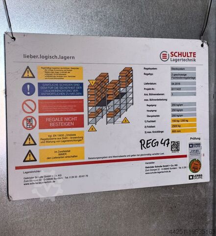 2 geschossige Fachbodenanlage 276 m² Schulte Lagertechnik MULTIplus