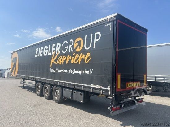 Auflieger mit Pritsche & Plane SCHWARZMüLLER J SERIE SAF ACHSEN XL  LANG, MEHRERE EINHEITEN VERFüGBAR, SEHR GUTER ZUSTAND