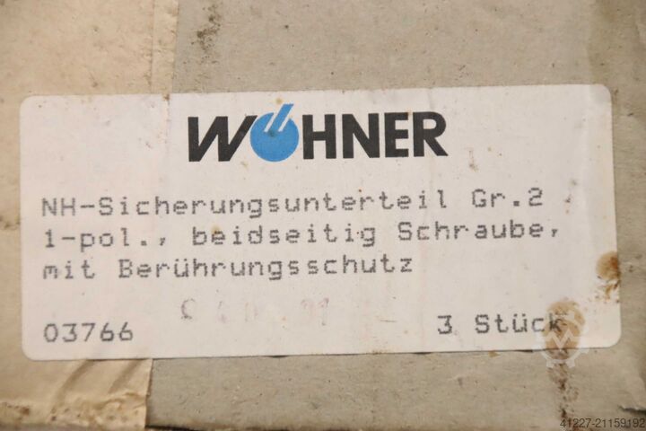 Sicherungshalterbasis 3 Stück wöhner NH 2  400 A