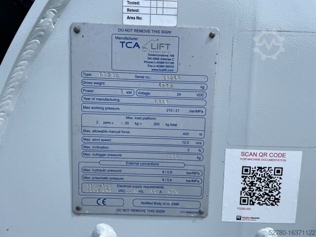 Teleskopbühne Falcon Spider FS290