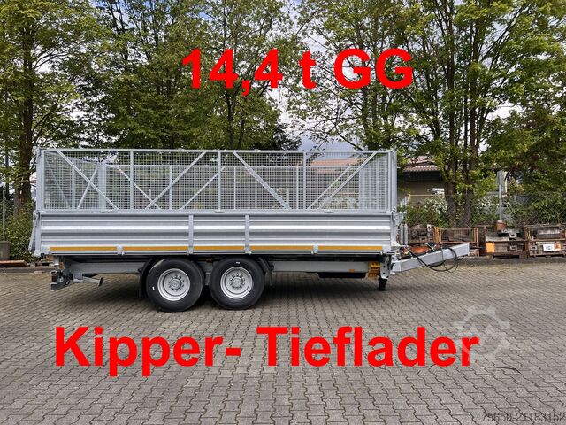 Kippanhänger Möslein TTD 14  5,70 m  14 t Tandem- Kipper Tieflader 5,70 m lang, Breite Reifen-- Neufahrzeug --