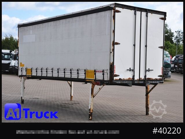 Swap body with flatbed & tarp WECON WPR 745, verzinkt, 2520  innen, Code XL