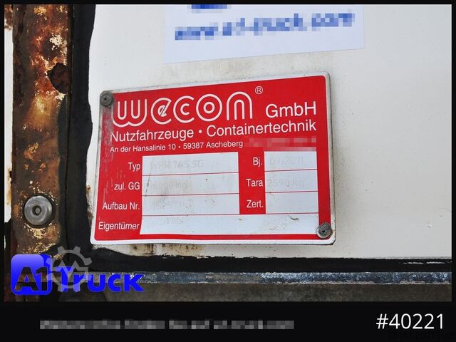 Swap body with flatbed & tarp WECON WPR 745, verzinkt, 2520  innen, Code XL