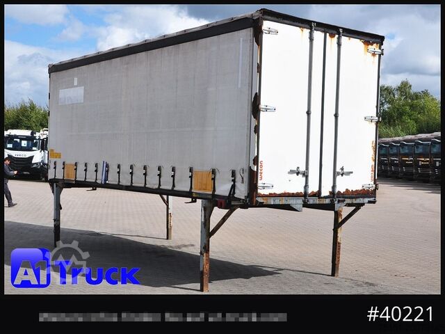 Swap body with flatbed & tarp WECON WPR 745, verzinkt, 2520  innen, Code XL
