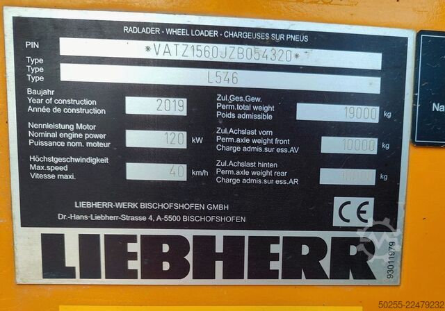 Radlader LIEBHERR L 546 kein 524 526 538 542 550 Tip Top Zustand