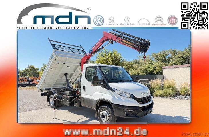 Autokranwagen IVECO Daily 72-180 Meiller Kipper Kran 10m FUNK AHK