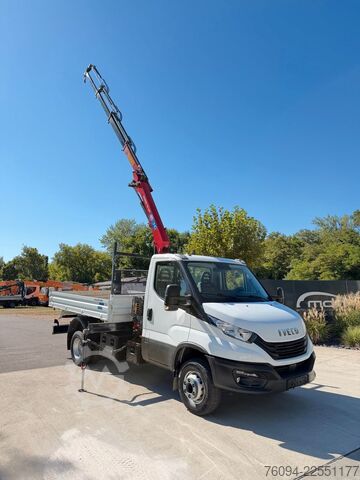 Autokranwagen IVECO Daily 72-180 Meiller Kipper Kran 10m FUNK AHK