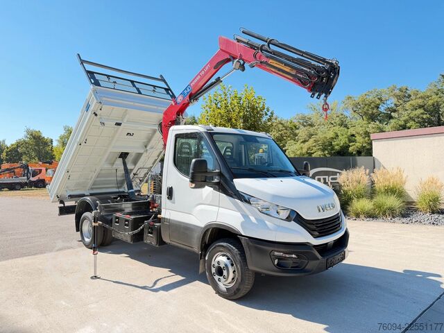 Autokranwagen IVECO Daily 72-180 Meiller Kipper Kran 10m FUNK AHK
