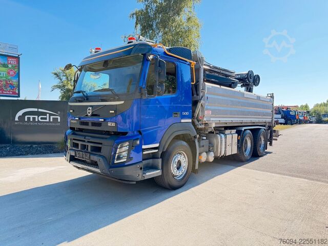 Autokran VOLVO FMX 500 6x4 KRAN abstattelbar 18m Kipper Bordmat