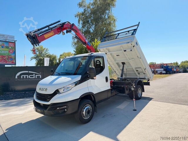 Transporter mit Kipper IVECO Daily 72-180 Meiller Kipper Kran 10m FUNK AHK