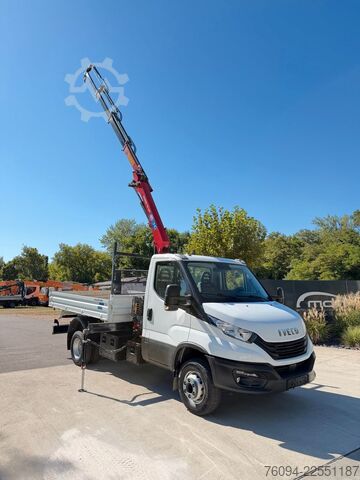 Transporter mit Kipper IVECO Daily 72-180 Meiller Kipper Kran 10m FUNK AHK