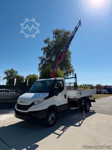Transporter mit Kipper IVECO Daily 72-180 Meiller Kipper Kran 10m FUNK AHK