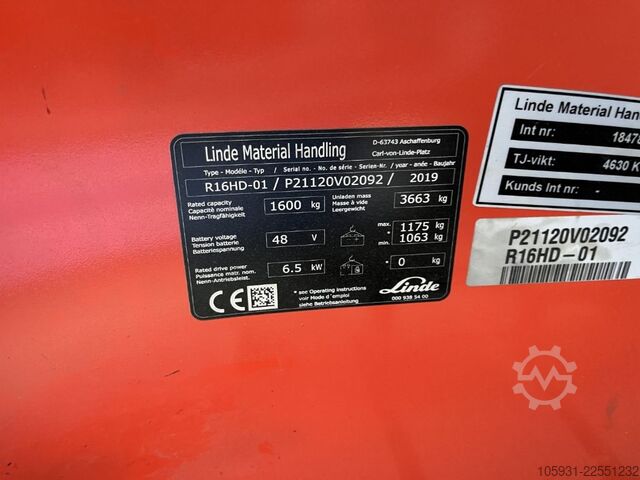 Reach Truck Linde R16HD-01