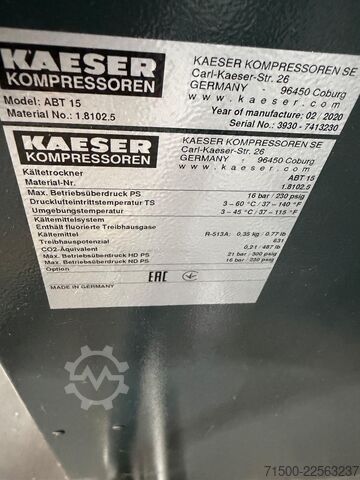 Refrigeration dryer compressed air Käser ABT 15