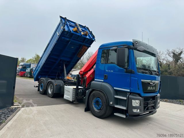 Tipper truck MAN TGS 26.460 6x2 Kipper KRAN Greifer lift/lenk