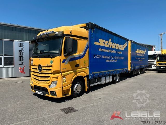 Anhänger mit Pritsche & Plane H&W*9,12m Jumbo-Tandem*Durchlade*SAF-Achsen*