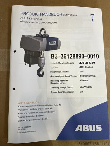 Jib crane + Abus chain hoist Abus Schwenkkran + Abus Kettenzug