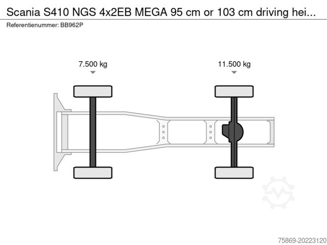 Volume-SZM Scania S410 NGS 4x2EB MEGA 95 cm or 103 cm driving hei...