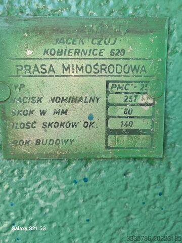 Eccentric press J.Czaj Prasa