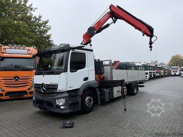 Flatbed truck Mercedes-Benz Actros MP5 1824 Kran Fassi F155