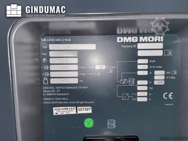 Vertical Machining Centre DMG MORI DMC 650V