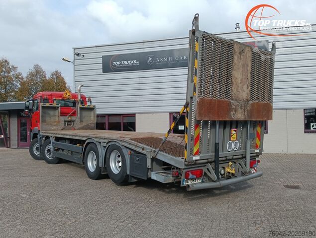 Flatbed MAN TGS 35.360 8x2 - Machine transporter, Oprijwage...
