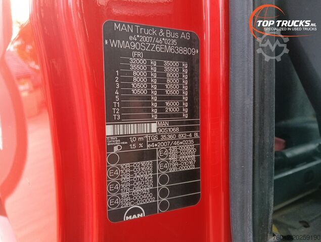 Flatbed MAN TGS 35.360 8x2 - Machine transporter, Oprijwage...