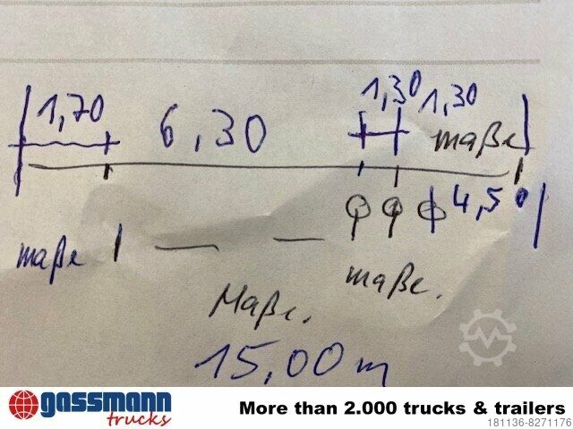 Open semitrailer with tarp  GUGGENMOOS Plattform-Auflieger