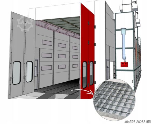 Lackierkabine 12x5x5 m mit Unterbau ABC-Group