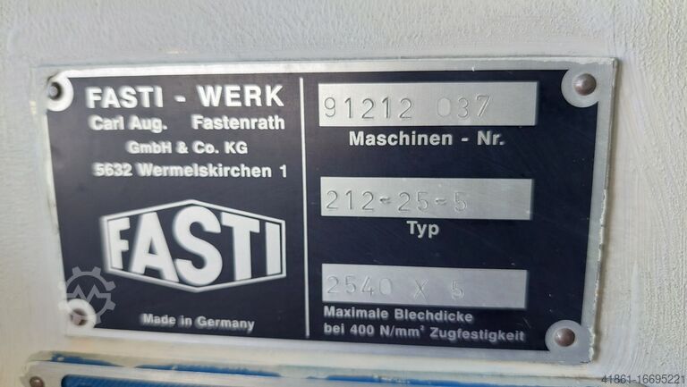 Universal folding machine FASTI 212/25/5