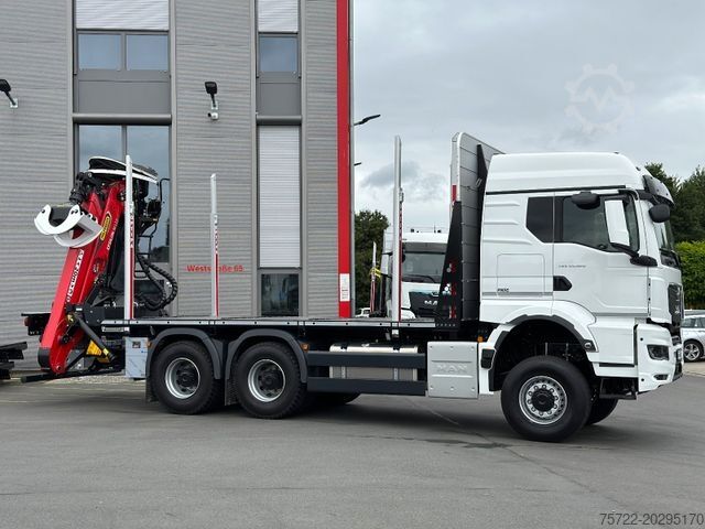 Logging truck MAN TGS 33 520 6x6BL Kurzholz Plattform Epsilon Kran