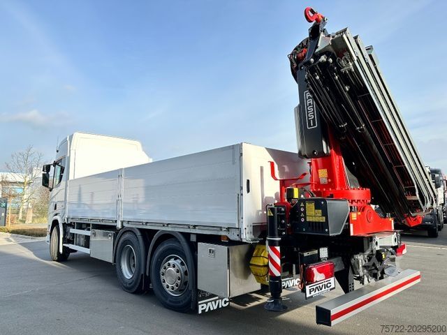 LKW mit Pritsche (offen) SCANIA R 560 6x2-4/BAUSTOFFFAHRZEUG/KRAN FASSI F255RA