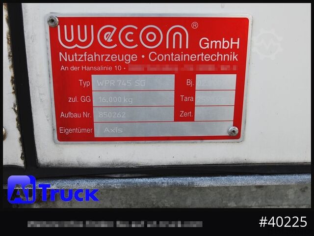 Wechselbrücke mit Pritsche & Plane WECON WPR 745, verzinkt, 2520  innen, Code XL