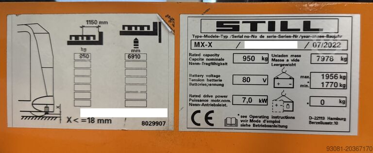 Schubmaststapler STILL MX-X