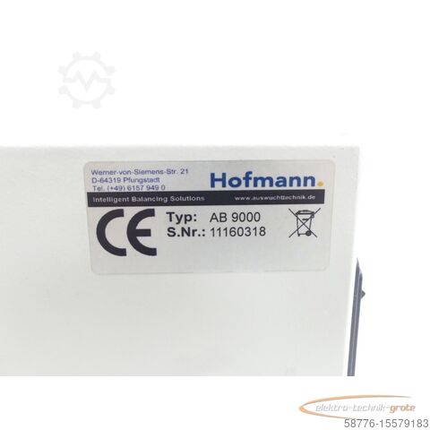 Hofmann Komponente Hofmann AB 9000 Elektromagnetisches Ringauswuchtsystem SN:11160318