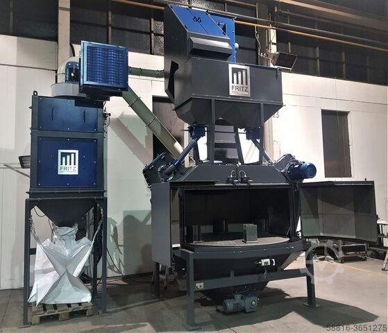 Drehtisch Schleuderrad Kugelstrahlanlage Oliver Fritz GmbH & Co. KG SD 1500 2x 7,5KW
