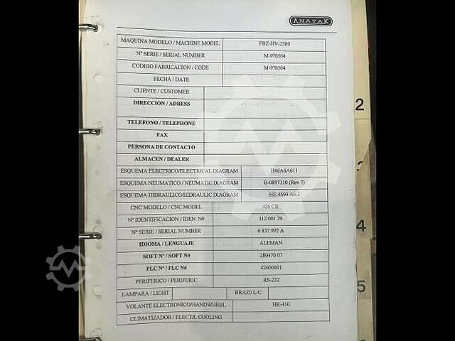 Bettfräsmaschine Anayak FBZ-HV 2500