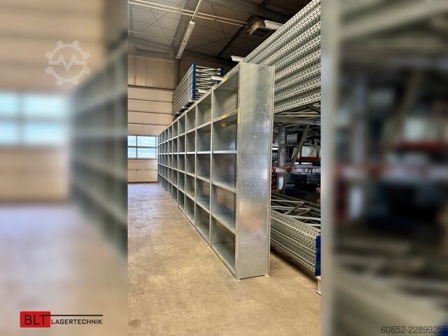 Modular shelf 100,06 lfm. Fachbodenregale META Clip, H: 250 cm , T: 40 cm , 100 kg pro Ebene