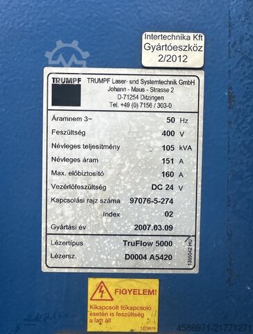 Laser cutting machine TRUMPF TruLaser 5030 classic