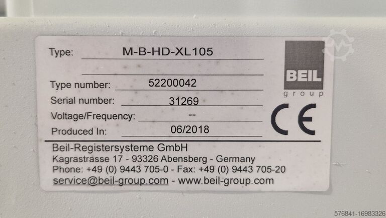 CTP plate bender Beil M-B-HD-XL105