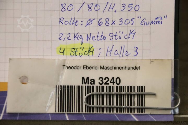 Conveyor belt rollers, transport rollers unbekannt Ø 68 x 305 mm