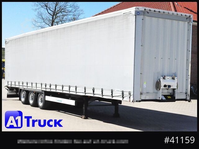 Open semitrailer with tarp KRONE SD, Tautliner Mega, Liftachse, 4 x vorhanden