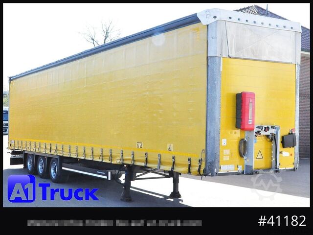 Open semitrailer with tarp SCHMITZ SCB  24, Mega, Varios, Volumen, 1 Vorbesitzer