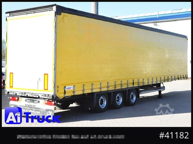 Open semitrailer with tarp SCHMITZ SCB  24, Mega, Varios, Volumen, 1 Vorbesitzer