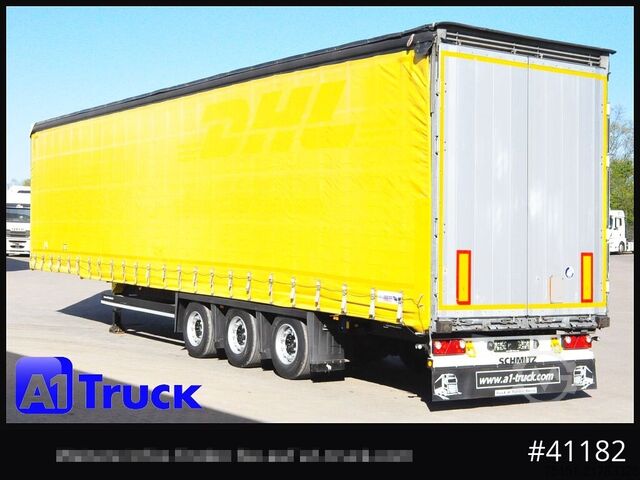 Open semitrailer with tarp SCHMITZ SCB  24, Mega, Varios, Volumen, 1 Vorbesitzer