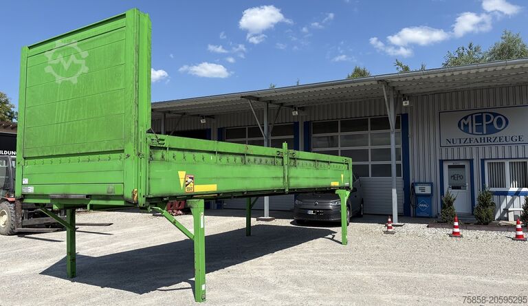 Swap body with flatbed Krone Baustoff 7,45 Multilockrahmen Türen