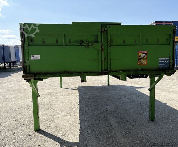 Swap body with flatbed Krone Baustoff 7,45 Multilockrahmen Türen